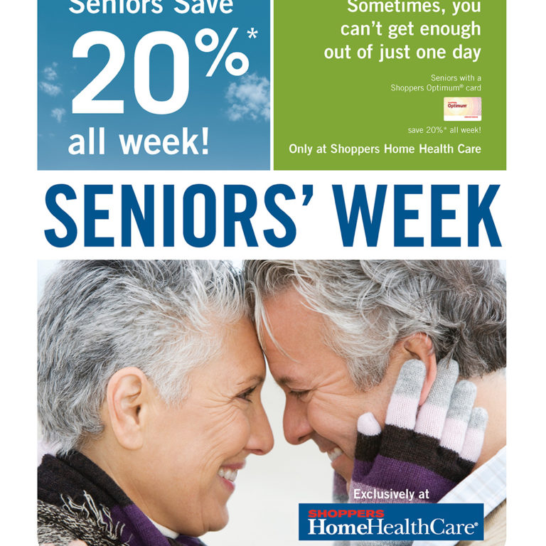 A Seniors' Week Sale point-of-purchase display poster