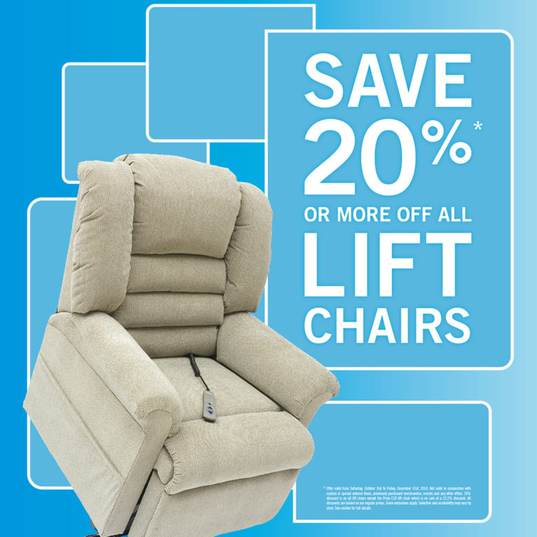 The Fall-Winter Lift Chair Sale point-of-purchase display poster
