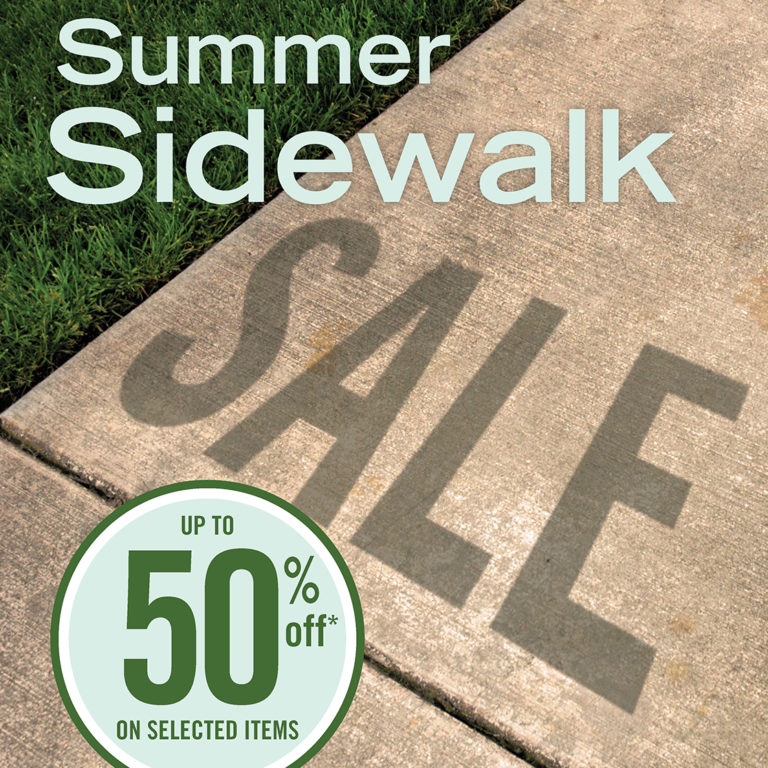 The Summer Sidewalk Sale point-of-purchase display poster