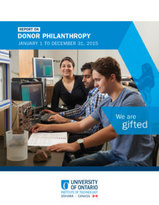 The cover of the 2016 donor report