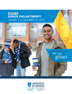 The cover of the 2017 donor report